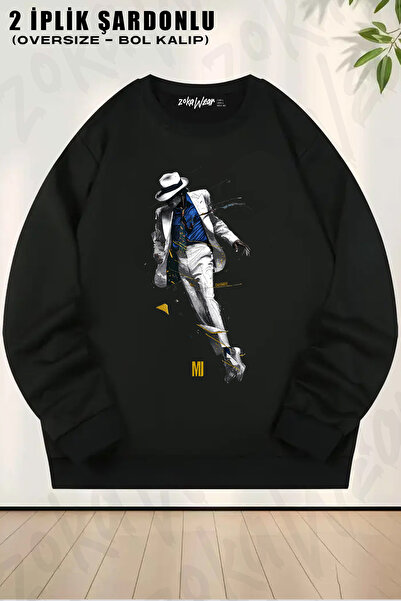 ZOKAWEAR Michael Jackson Printed Premium Printed Crew Neck Sweatshirt