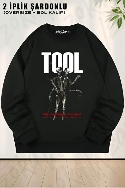 ZOKAWEAR Tool Festival Rock Metal Music Band Printed Crew Neck Sweatshirt