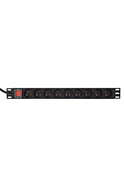 Gembird Prelungitor EG-PDU-9F2F 10xC13 1U 16A 2m Negru