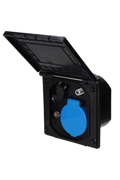 Haba Priză de exterior Standard Line ESB-3 230 V/12 V + antenă + sat negru