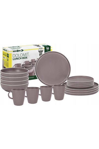 Brunner Cutie de prânz și set de cină din melamină Dolomit Rose