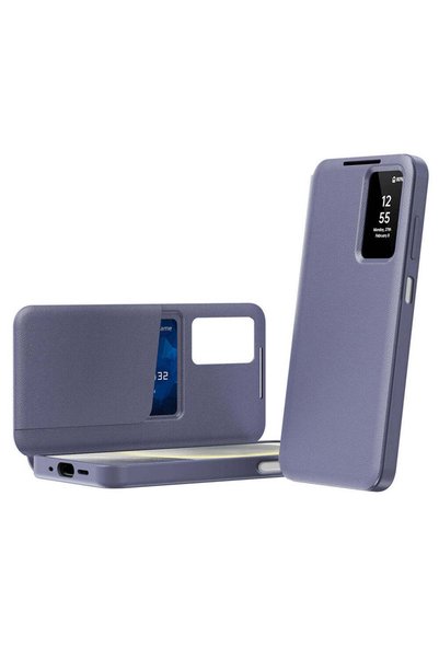 Techsuit Калъф за Samsung Galaxy A27 5G, серия SmartView, лилав