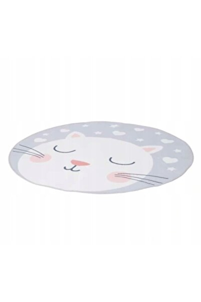 H&S Decoration Covor antiderapant rotund 80 cm Cat Cat