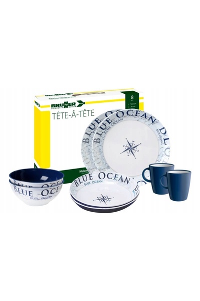 Brunner Set de veselă pentru 2 persoane. Ocean albastru