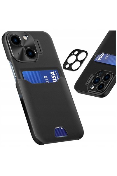 Hurtel Husă din piele tip portofel cu suport pentru Samsung Galaxy S23+ Negru