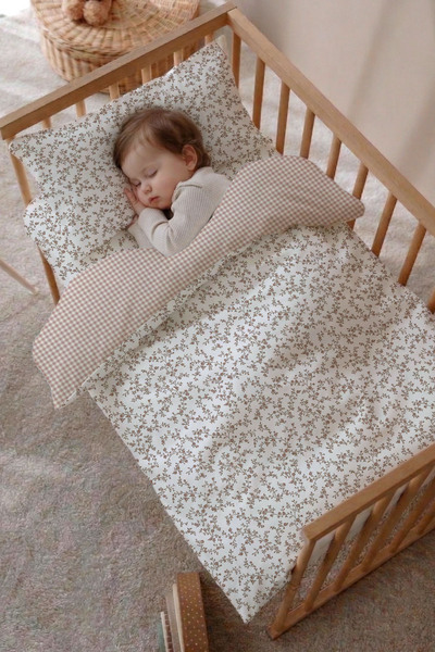 Tuğba Kuğu Montessori Duvet Cover (100X200 cm) and Fitted Sheet Set - Sweet Briar