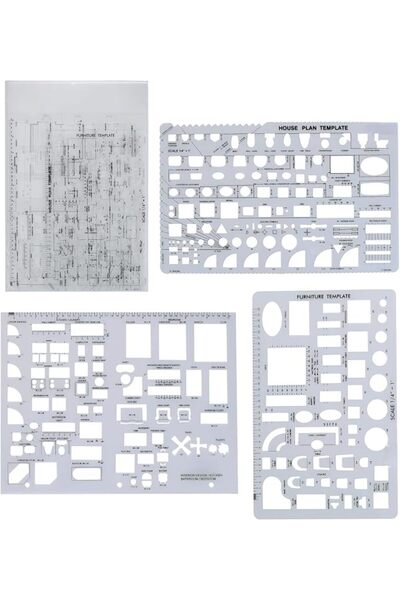 THE WHITE SHOP 3 قطع من قوالب تصميم المنازل والتصميم الداخلي والأثاث، أدوات ا...