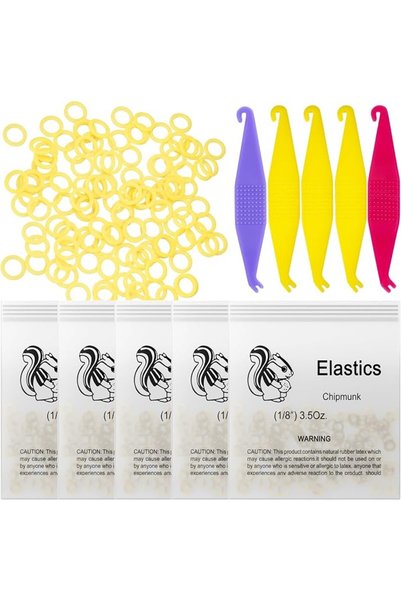 GENERAL 500 Pcs Orthodontic Elastic Rubber Bands, 3.5 Ounces Heavy Dental Rub...
