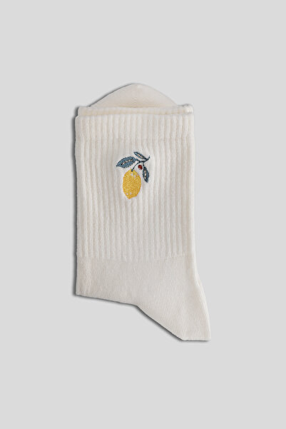 Lufian Lily Women's Socks White