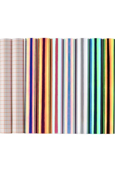 Generic decorative film，Holographic Adhesive Craft Vinyl 30.5x30.5cm/12x12In ...