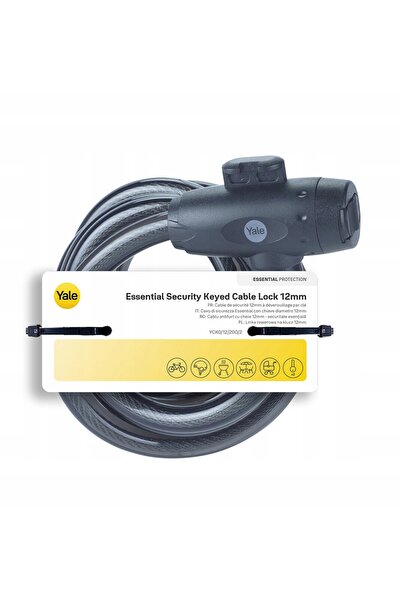 Yale HOME YCK0/12/200/2 Antifurt cablu bicicletă cu protecție solidă de 12mm ...