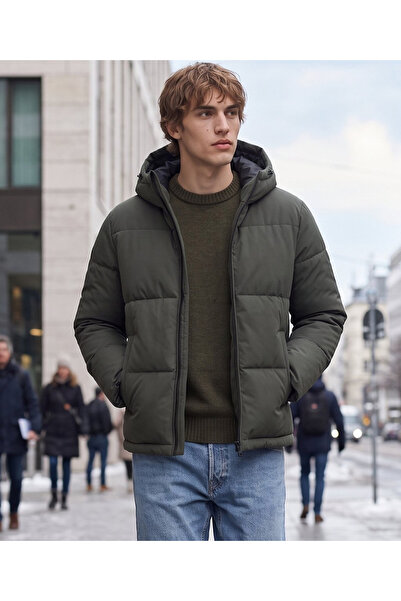 Jack & Jones Jjgalaxy puffer jacket men's outdoor coat yellow