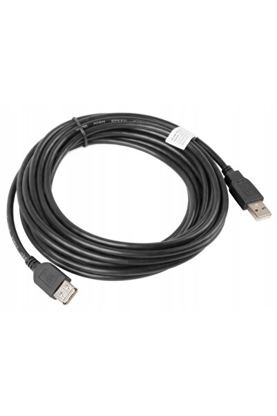 Lanberg Cablu prelungitor USB 2.0 AM-AF de 5m, negru, de înaltă calitate, pen...