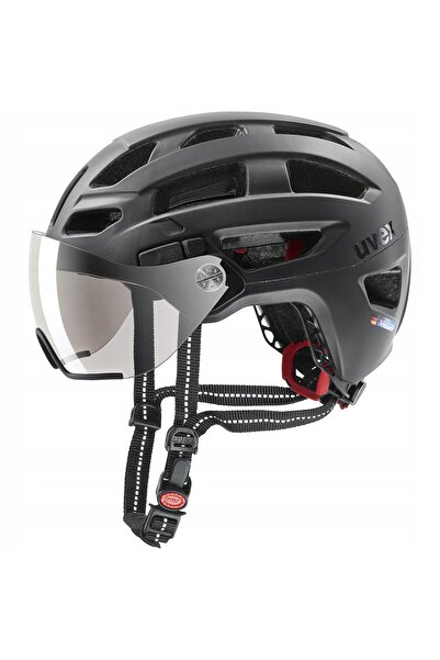 Uvex Casca de ciclism Finale cu vizor 56-61 cm Negru-Mat