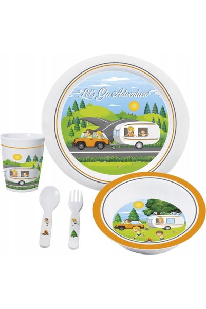 Brunner Set de veselă pentru copii Lets Go Adventure 3+