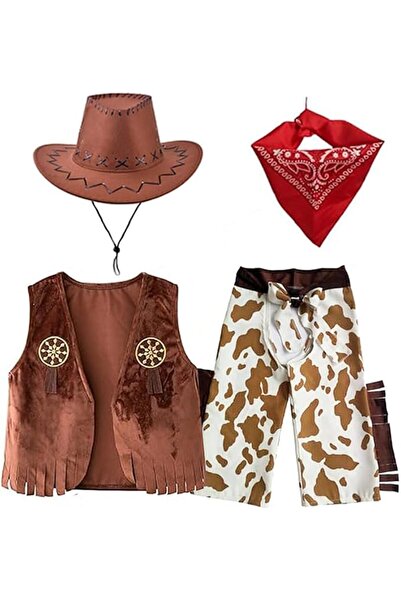 Generic 3 Pcs Cowgirl Costume Dress Up Cowboy Costume for Kids Girls Hallowee...