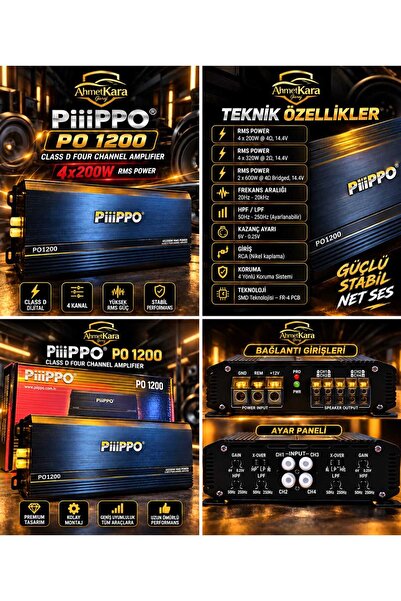 PHİLİPPO PO-1200 OTO ANFİ