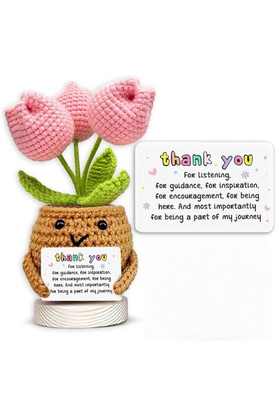 Generic Handmade Positive Tulip Flower Crochet - Never Forget The Different T...