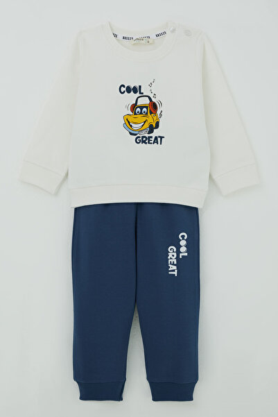 Breeze Baby Boy Tracksuit Set with Cool City Car Back Print Detail, 6 Months ...