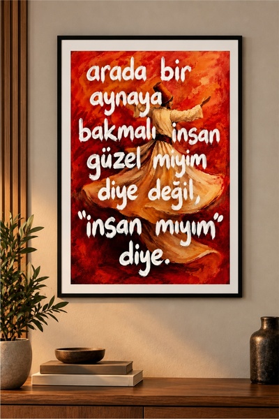 Söz Temalı Çerçeve Görünümlü Mdf Tablo