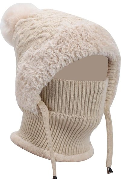 ELECDON 3-in-1 Fleece Lined Winter Hat for Women - قبعة شتوية 3 في 1 مبطنة با...