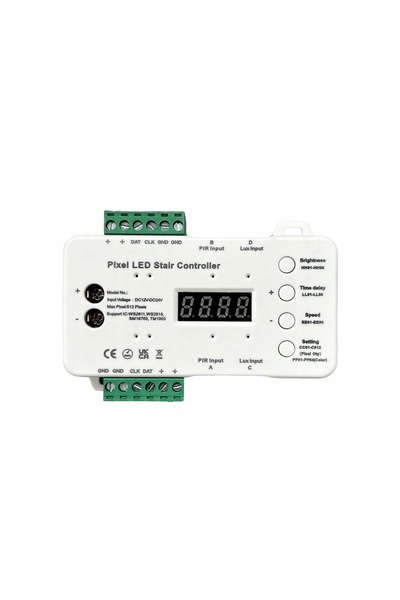 ProVero Controler digital pentru scări pentru benzi LED mono/RGB 12-24V + 2 s...