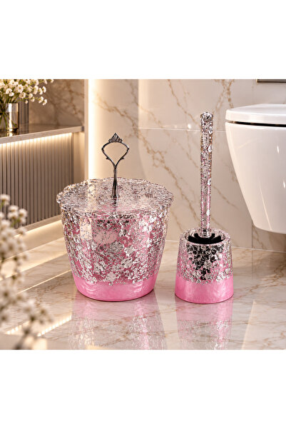 ARTEVIA HOME Premium 2 Parça Epoksi Banyo Seti Çöp Kovası ve WC Tuvalet Fırça...