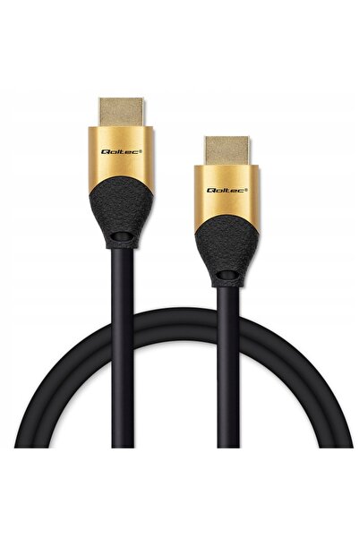 Qoltec Cablu HDMI 50355 Ultra High Speed 2.1 8K 60Hz 28AWG 2m Auriu