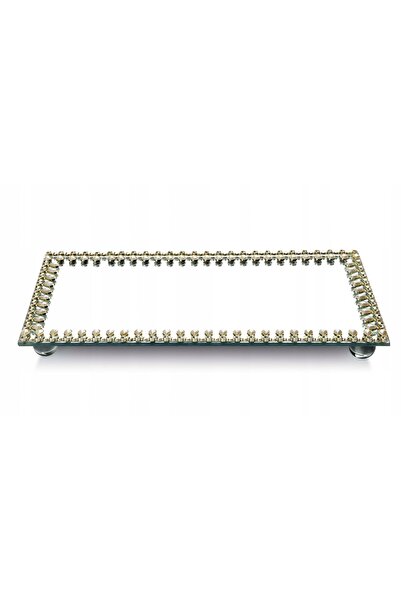 MONDEX Oglindă decorativă ALISON 36 x 16 cm - accesoriu elegant cu bază