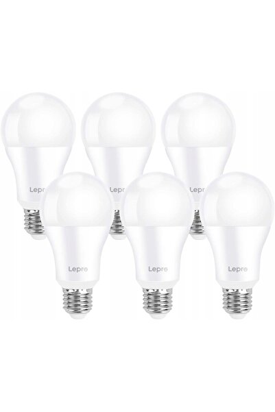 LEPRO LAMPĂ LED E27 A60 13,5W 1520L 6 BUCĂȚI ALB RECE