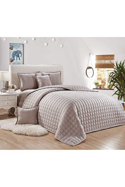 Generic Compressed two-sided Comforter 6 Pieces Set, King Size,Silver
