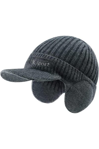 Tazweeq Winter Hats, Men's Beanie Hat with Visor, Warm Winter Knit Hats, Thic...