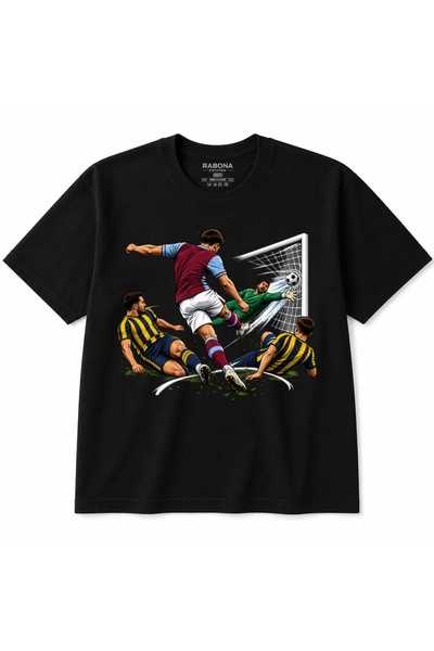 Rabona Fashion Μπλουζάκι με σχέδιο δράσης ποδοσφαίρου που ξεσηκώνει τα δίχτυα