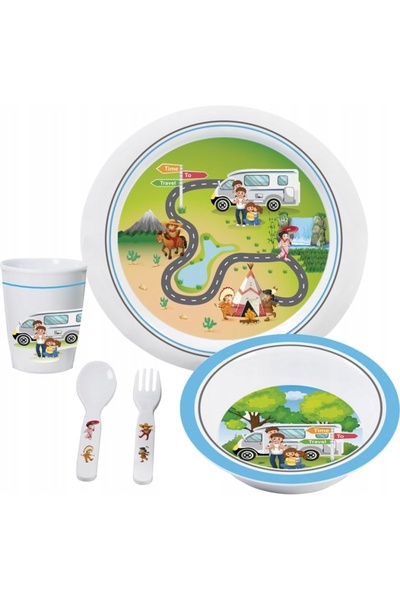 Brunner Set de veselă pentru copii Timp de călătorie 3+