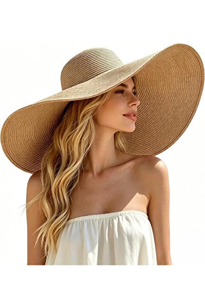 GENERAL Oversized Beach Straw Hats for Women Extra Large Wide Brim Beach Hat ...