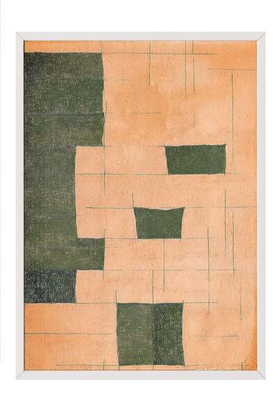 Postifull Abstract Geometric Pattern Poster – White Framed Art Print — No:180094