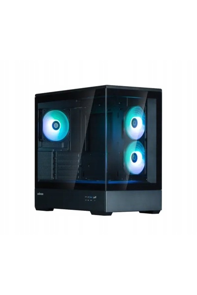 Zalman P30 Negru V2 MicroATX Mini Tower 3x Ventilatoare RGB Carcasă cu sticlă