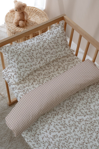 Tuğba Kuğu Montessori Duvet Cover (100X200 cm) and Fitted Sheet Set - Sweet Briar