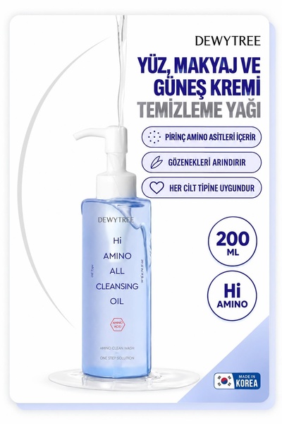 DEWYTREE Yüz Ve Makyaj Temizleme Yağı, Nemlendirici Siyah Nokta Arındırıcı Ya...
