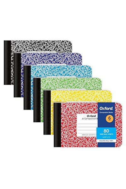 GENERAL Oxford Jr. Composition Notebooks, Half Size, 4-7/8 x 7-1/2 Inches, Wi...