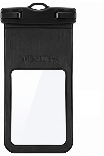 Generic Waterproof Phone Pouch IPX8 30M Touchscreen Case Up to 7.2 Inch Black