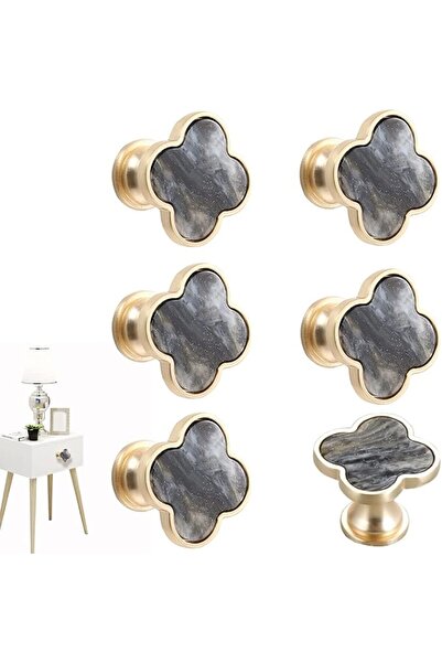 GENERAL 6 Pcs Clover Cabinets Knobs Dressering Pulls Cupboard Knobs Jewelry B...