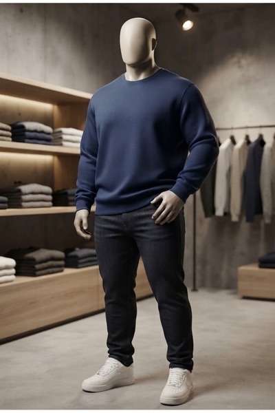 Generic Brand Three-Thread Oversized Sweatshirt (Oversized)