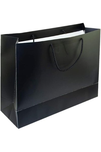 GENERAL 12-Pack Black Matte Gift Bag with Handles (47x35x15cm)