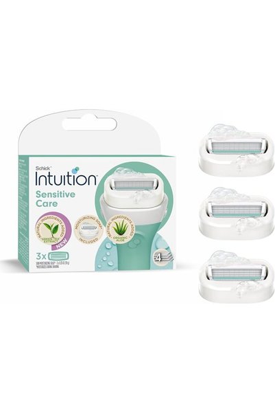 INTUITION شيك سينسيتيف كير - عبوة إعادة تعبئة بخلاصة الصبار العضوي والشاي الأخضر