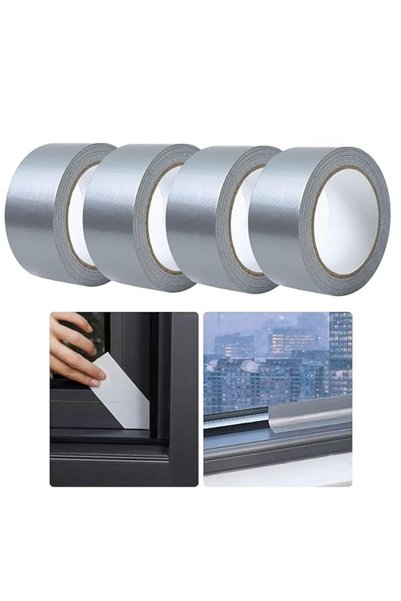 ECVV ® 4 Rolls 5 cm x 13.6 M Gray Strong Adhesive Duct Tape - Durable & Water...