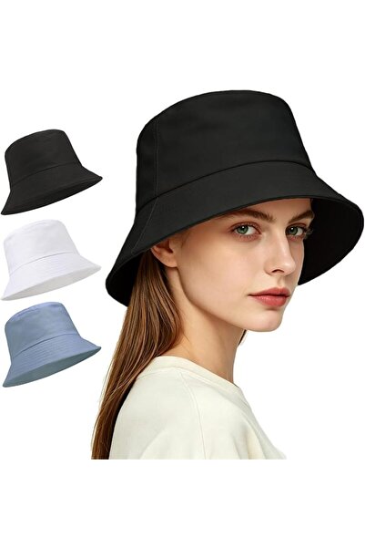 GENERAL 3 Packs Unisex Athletic Bucket Hat Solid Colors Sun Hat with UV Prote...