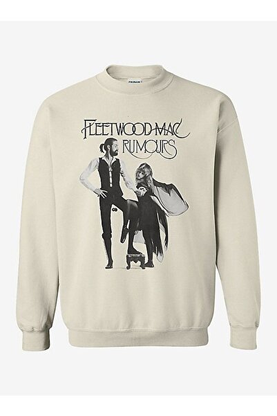 Vordevia Fleetwood Mac Printed Cotton 3 Thread Threaded Crew Neck Oversize Sw...