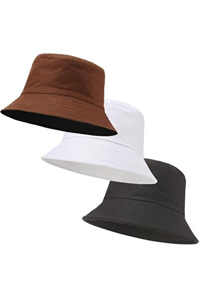 GENERAL 3 Packs Unisex Athletic Bucket Hat Solid Colors Sun Hat with UV Prote...