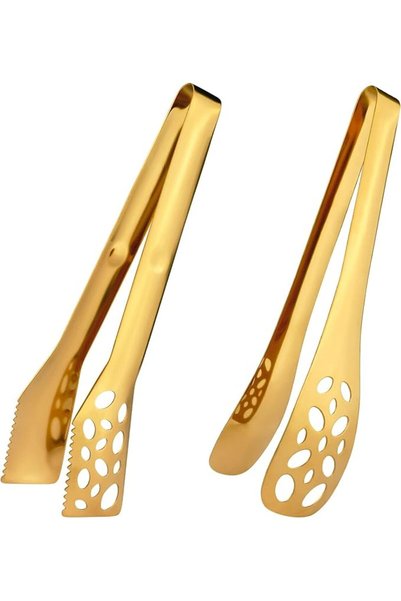 SYOSI Heavy Duty Kitchen Tongs for Cooking and Grilling 10 Inch 2-Piece Set P...